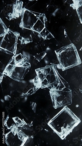 Shattered Glass Abstract Ba...