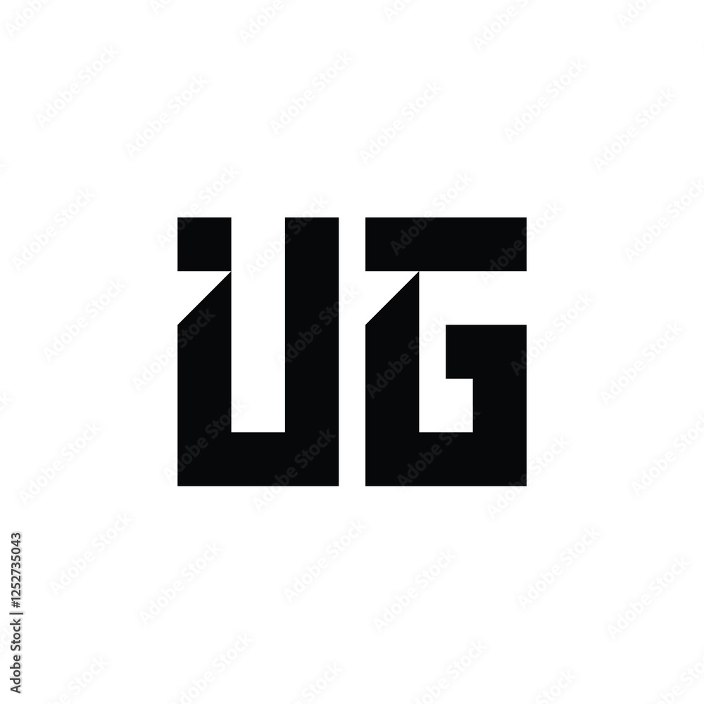 UG monogram logo design letter text name symbol monochrome logotype alphabet character simple logo UG monogram logo design letter text name symbol monochrome logotype alphabet character simple logo