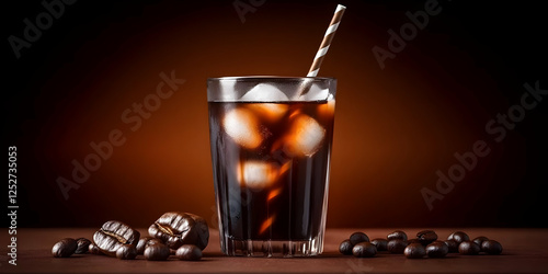 Iced Coffee Drink Glass Sti...