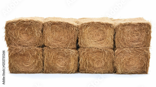 Hay Bale Stack Realistic Image