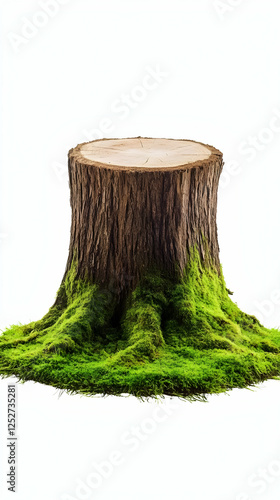 Moss Covered Tree Stump Rea...