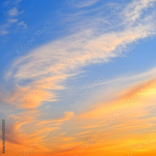 Sunset Sky Background Illus...