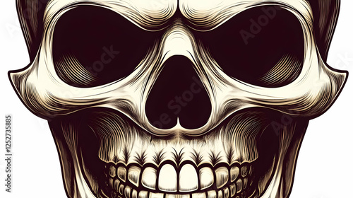 Intricate Skull Illustration