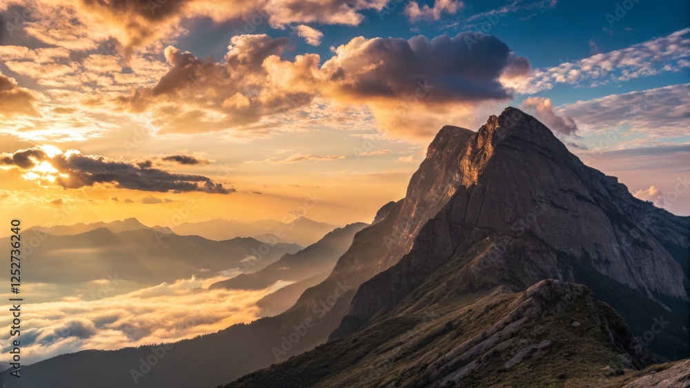 Serene Backlit Panorama: Surreal Business Marketing Image - Nature's Tranquility