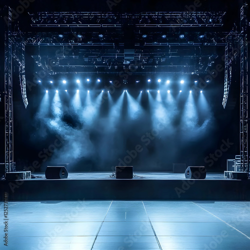 Empty Stage with Lighting I...