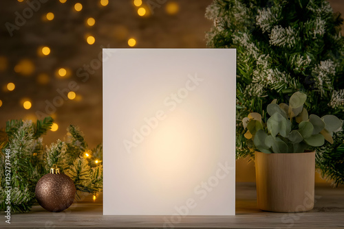 Festive Blank Card Mockup I...
