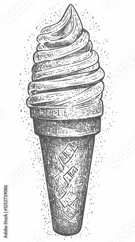 Ice Cream Cone Illustration...