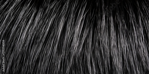 Black and White Fur Texture...