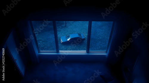 Night View Car Illustration