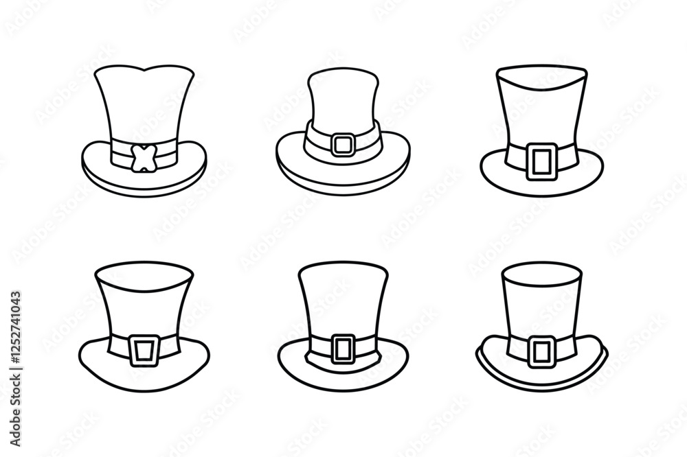 Obraz premium leprechaun hat icon line art vector illustration