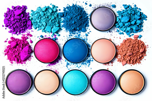Colorful Makeup Powder Illu...