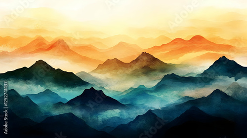Misty Mountain Illustration...