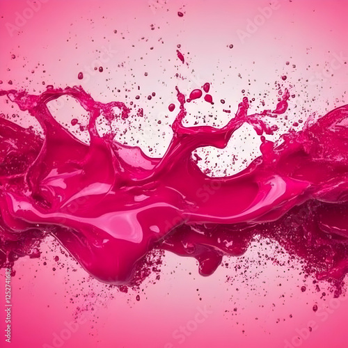 Vibrant Pink Liquid Splash ...