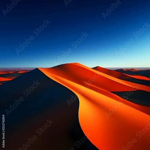 Desert Dunes Sunset Illustr...