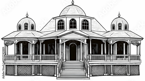 Grand Victorian Mansion Ill...