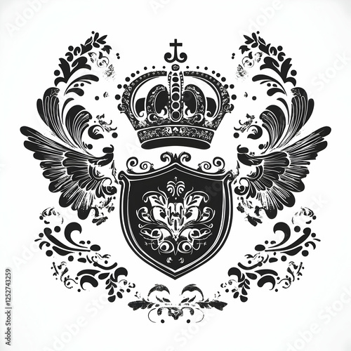 Royal Crest Illustration Bl...