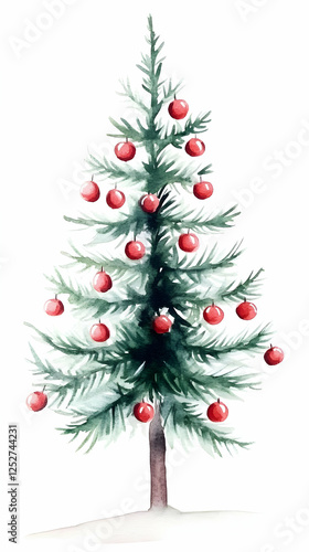 Watercolor Christmas Tree I...