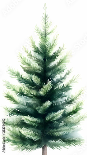 Watercolor Evergreen Tree I...