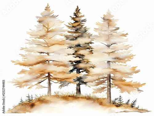 Watercolor Autumnal Trees I...