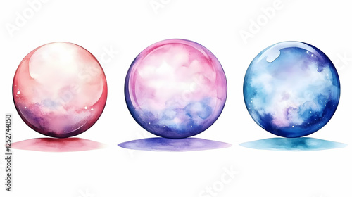 Watercolor Galaxy Orb Illus...