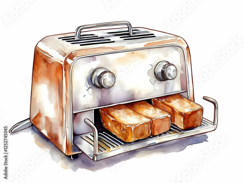 Vintage Toaster Illustratio...