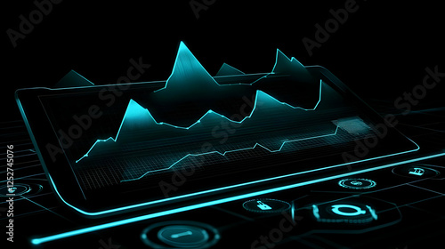 3D Tablet Stock Market Char...