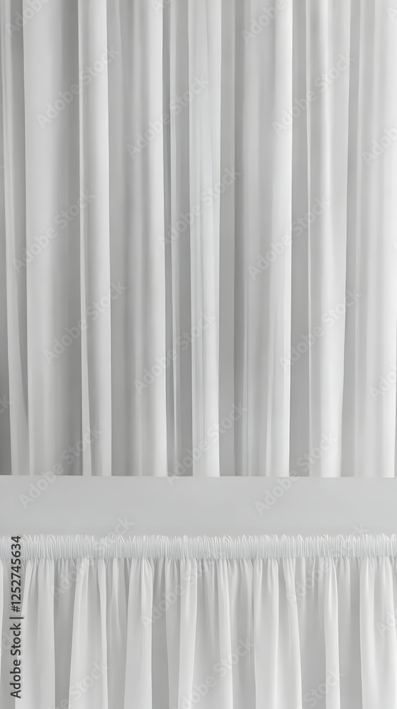 Obraz premium White Drape 3D Render Background