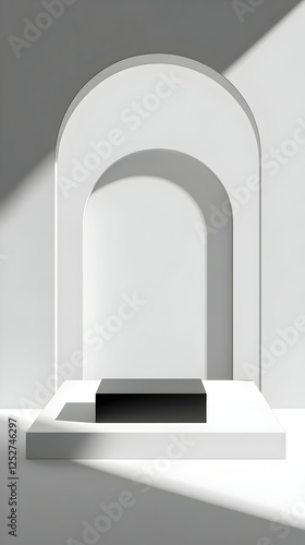 Abstract 3D Render Black Cu...