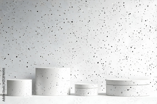 White Cylinders on Speckled...