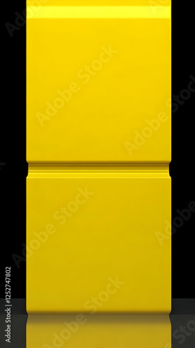 Abstract 3D Yellow Block Ba...
