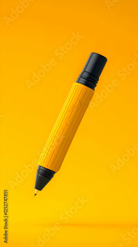 Yellow Pencil 3D Render
