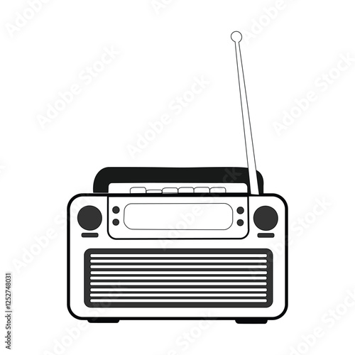 Illustration design of announcer and radio, world radio day special