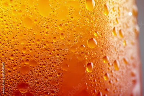 Close up of cold beer with condensation on a hot summer day