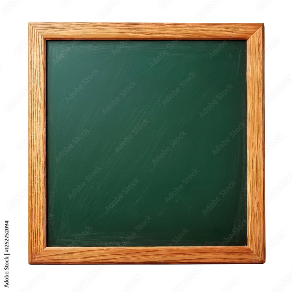 Green chalkboard with wooden frame isolated on a transparent background Green chalkboard with wooden frame isolated on a transparent background