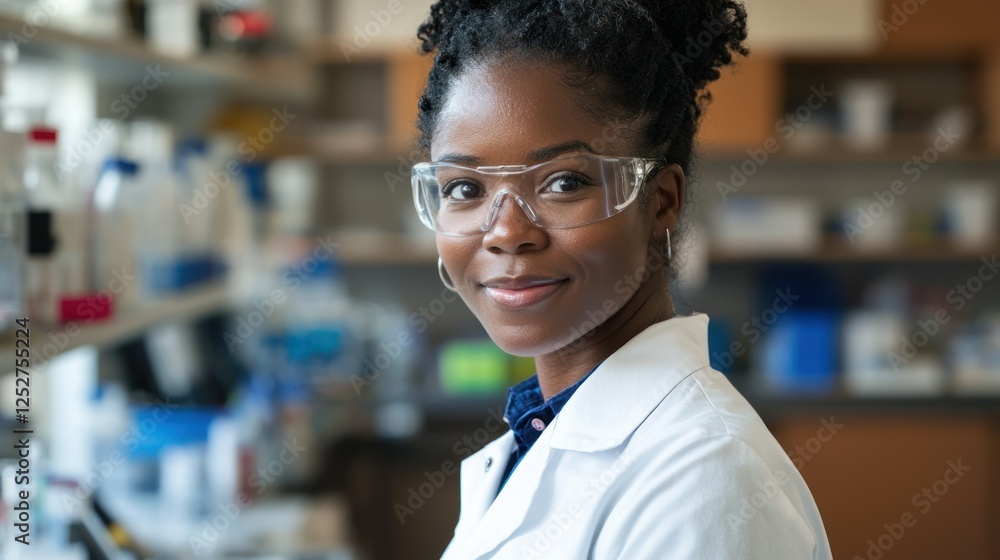 Fototapeta premium A researcher in a lab, focusing on cancer treatment development.