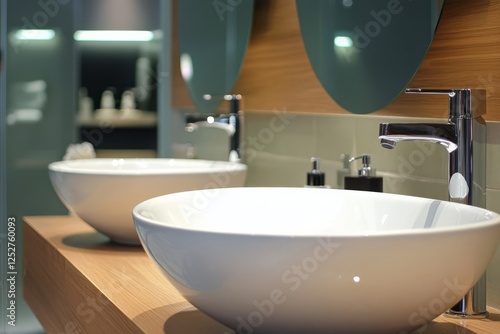 Modern bathroom design with sleek fixtures and minimalist decor in a stylish ...