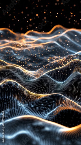 Stunning cosmic waves illuminated by stars drifting through the vast universe