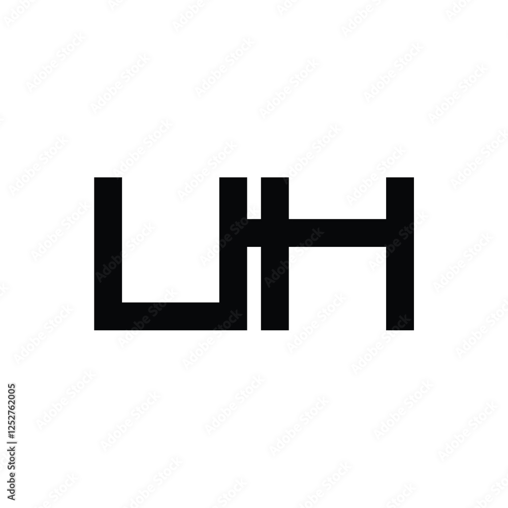 UH monogram logo design letter text name symbol monochrome logotype alphabet character simple logo UH monogram logo design letter text name symbol monochrome logotype alphabet character simple logo