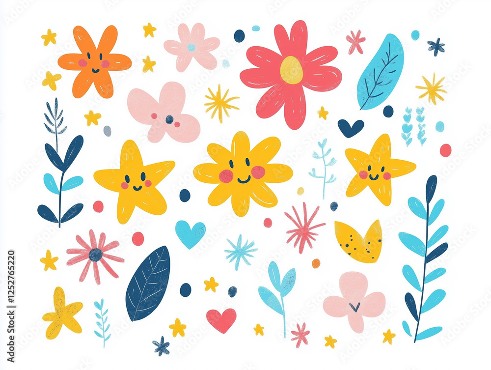 Bright and playful T-shirt design with cheerful colors for a kindergarten book. Bright and playful T-shirt design with cheerful colors for a kindergarten book.