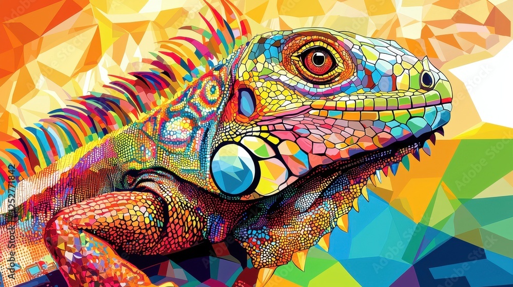 Obraz premium Abstract Iguana Vibes