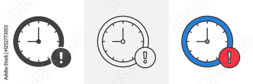 Alarm exclamation icons pack for website designs