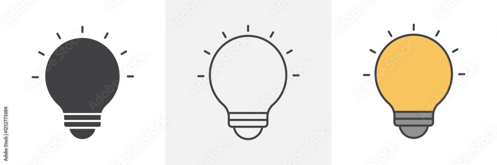 Bulb icons pack for website designs Bulb icons pack for website designs