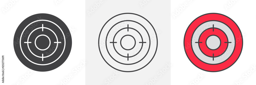 Bullseye pointer icons pack for website designs Bullseye pointer icons pack for website designs