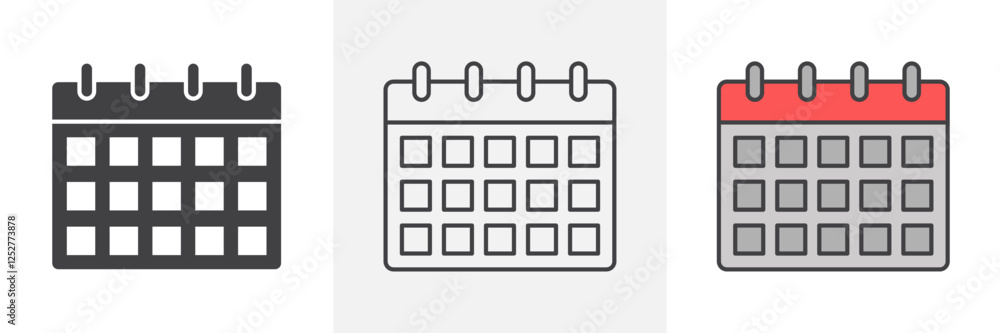 Calendar icons pack for website designs Calendar icons pack for website designs