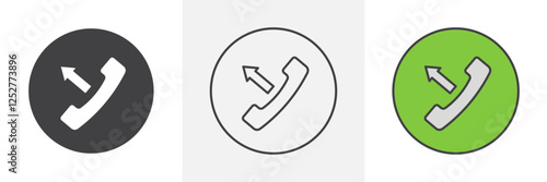 Call outgoing icons pack for website designs