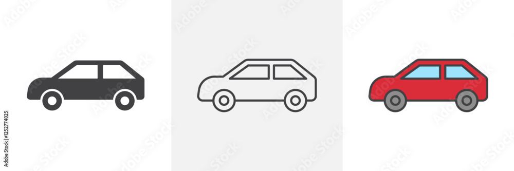 Car side view icons pack for website designs Car side view icons pack for website designs