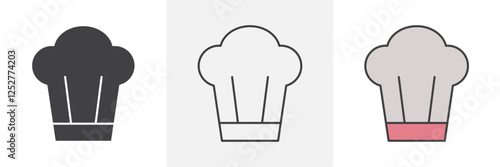 Chef hat icons pack for website designs