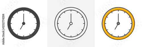 Clock seven icons pack for website designs