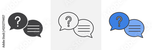 Comment question icons pack for website designs