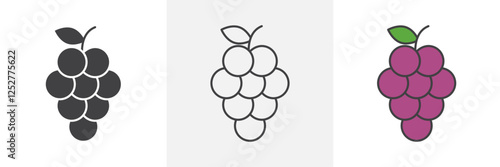 Grape icons pack for website designs